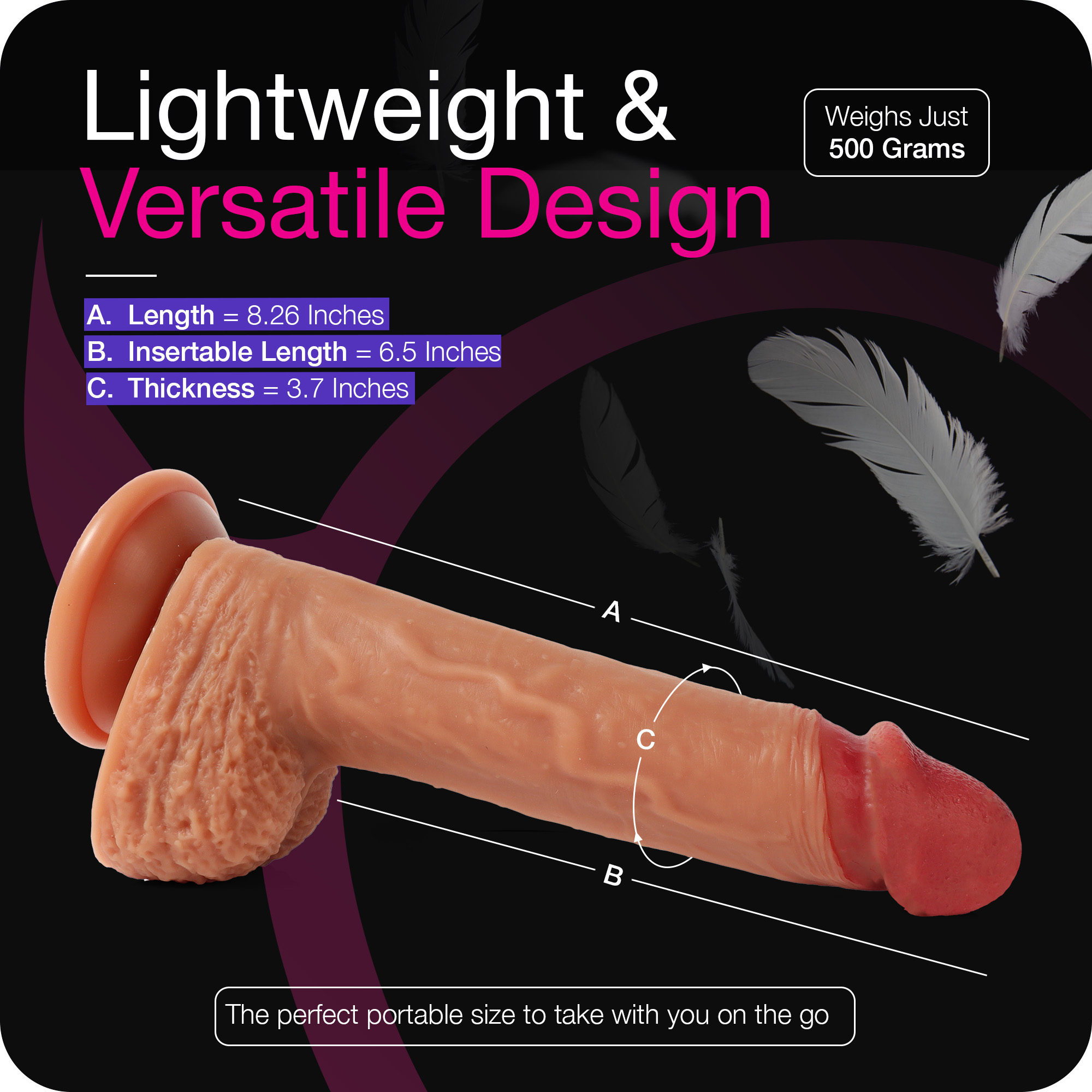 SoloFun RealRide - Realistic Manual Dildo with Suction Cup