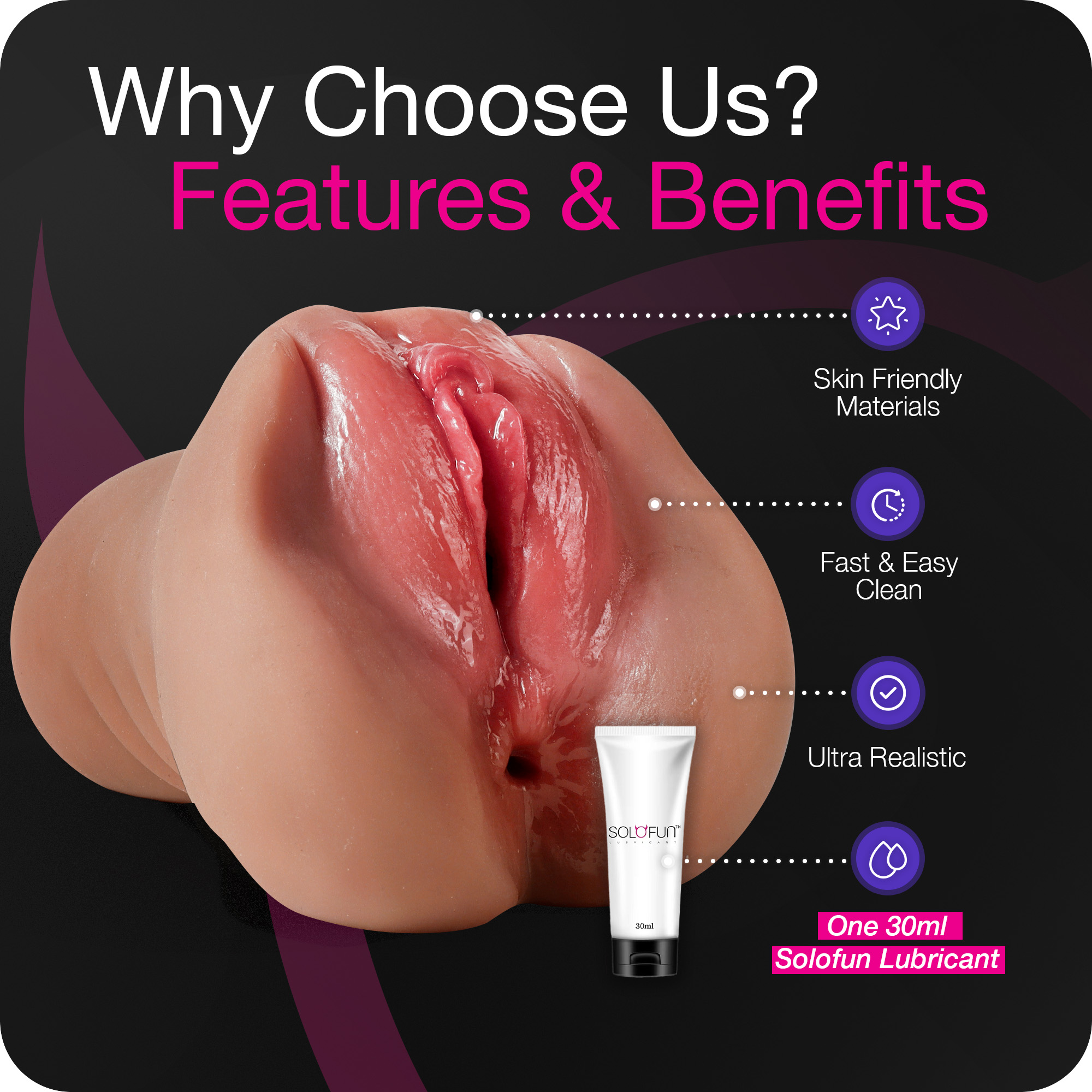SoloFun Pocket Pleasure - Realistic toy for men